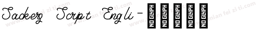 Sackers Script Engli字体转换